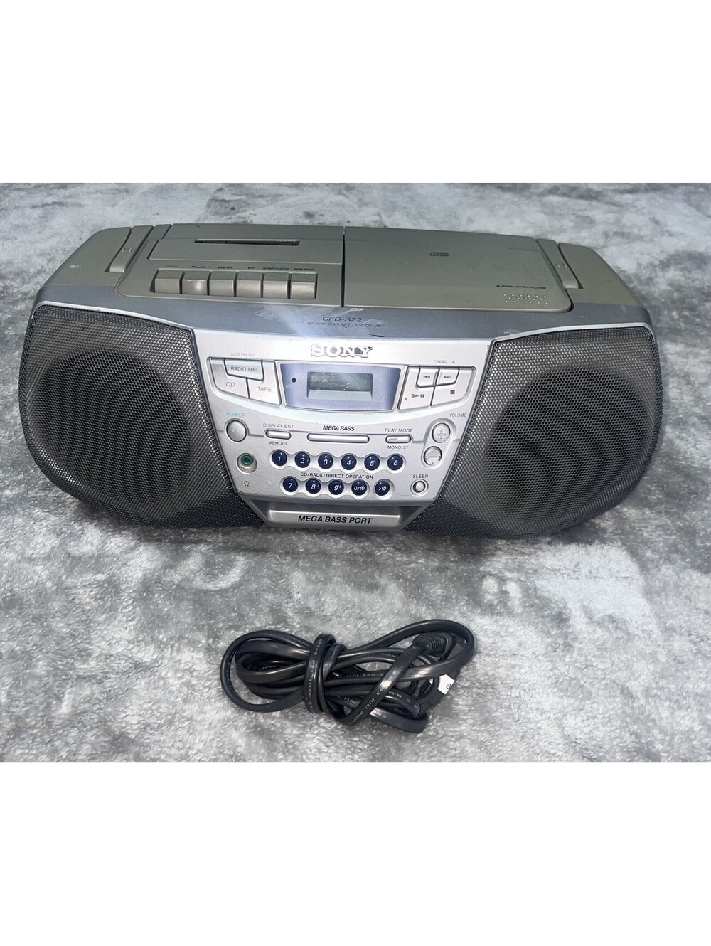 Sony CFD-S22 CD AM/FM Radio Cassette Mega Bass Boombox Works